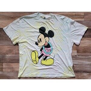 Divided By H&M Mickey Mouse Disney T-Shirt Size Large Tie Dye PreOwned